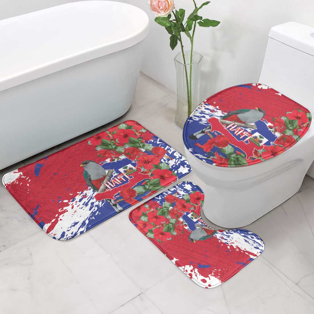 Haiti Independence Day Bathroom Set 1804 Proud Ayiti Map Hispaniolan Trogon