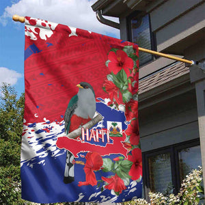 Afro Haiti Independence Day Garden Flag 1804 Proud Ayiti Map Hispaniolan Trogon - African Pride