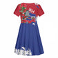 Afro Haiti Independence Day Kid Short Sleeve Dress 1804 Proud Ayiti Map Hispaniolan Trogon LT14