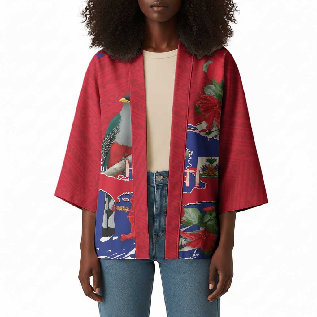 Haiti Independence Day Kimono 1804 Proud Ayiti Map Hispaniolan Trogon