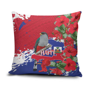 Haiti Independence Day Pillow Cover 1804 Proud Ayiti Map Hispaniolan Trogon