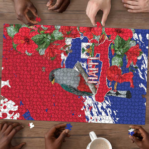 Haiti Independence Day Puzzle 1804 Proud Ayiti Map Hispaniolan Trogon