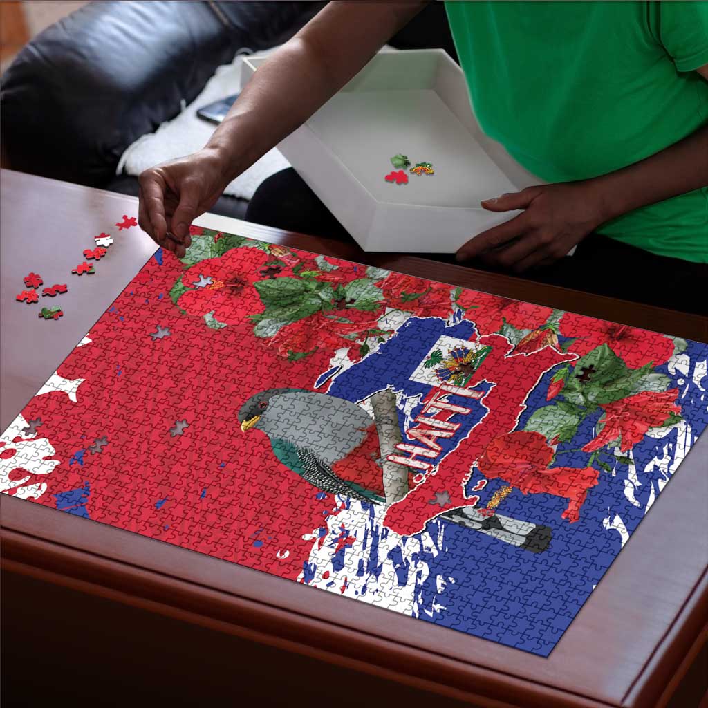 Haiti Independence Day Puzzle 1804 Proud Ayiti Map Hispaniolan Trogon