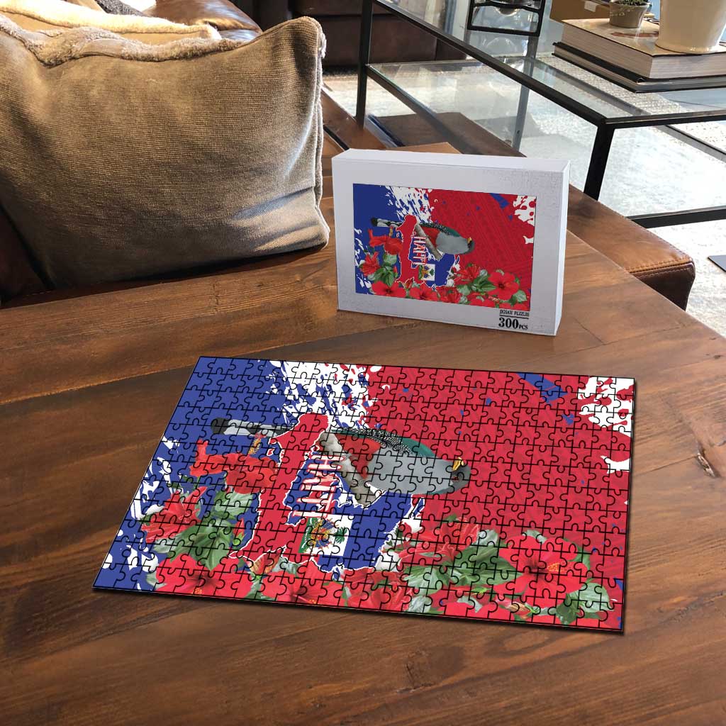 Haiti Independence Day Puzzle 1804 Proud Ayiti Map Hispaniolan Trogon