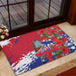 Afro Haiti Independence Day Rubber Doormat 1804 Proud Ayiti Map Hispaniolan Trogon - African Pride