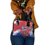 Afro Haiti Independence Day Shoulder Handbag 1804 Proud Ayiti Map Hispaniolan Trogon - African Pride