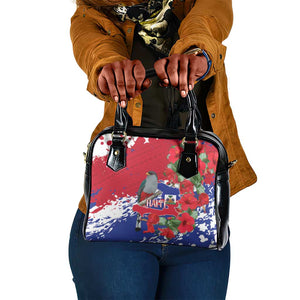 Afro Haiti Independence Day Shoulder Handbag 1804 Proud Ayiti Map Hispaniolan Trogon - African Pride