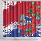 Afro Haiti Independence Day Shower Curtain 1804 Proud Ayiti Map Hispaniolan Trogon - African Pride