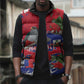 Haiti Independence Day Sleeveless Puffer Jacket 1804 Proud Ayiti Map Hispaniolan Trogon