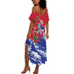 Afro Haiti Independence Day Summer Maxi Dress 1804 Proud Ayiti Map Hispaniolan Trogon LT14