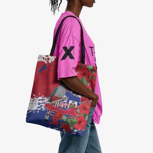 Haiti Independence Day Tote Bag 1804 Proud Ayiti Map Hispaniolan Trogon