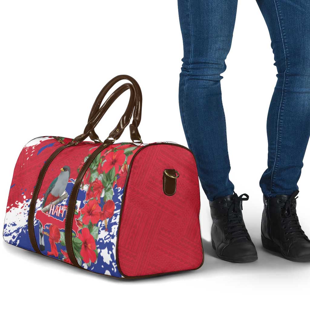 Haiti Independence Day Travel Bag 1804 Proud Ayiti Map Hispaniolan Trogon