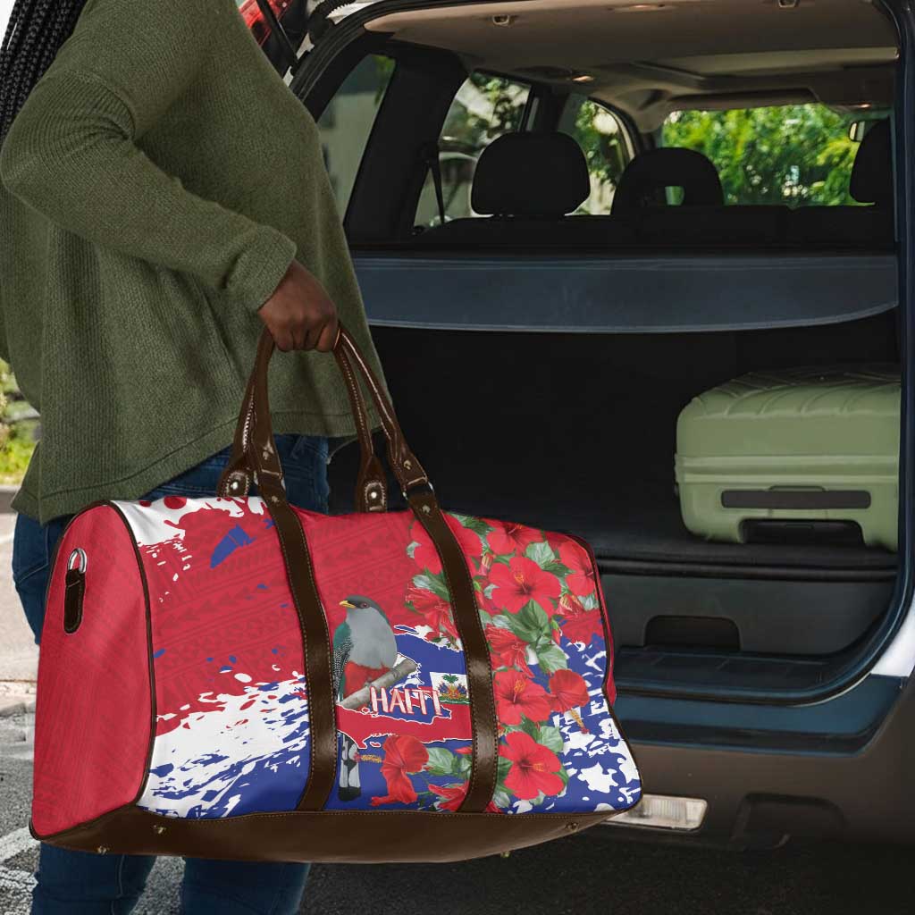 Haiti Independence Day Travel Bag 1804 Proud Ayiti Map Hispaniolan Trogon