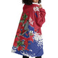 Afro Haiti Independence Day Wearable Blanket Hoodie 1804 Proud Ayiti Map Hispaniolan Trogon - African Pride