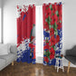 Afro Haiti Independence Day Window Curtain 1804 Proud Ayiti Map Hispaniolan Trogon - African Pride