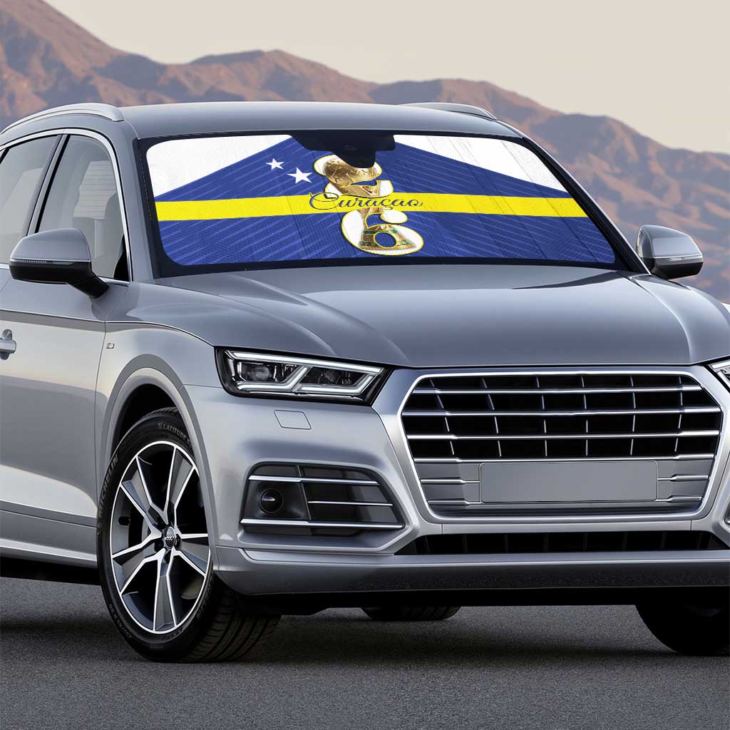 Curacao Football Auto Sun Shade 2026 The Blue Wave is Rising