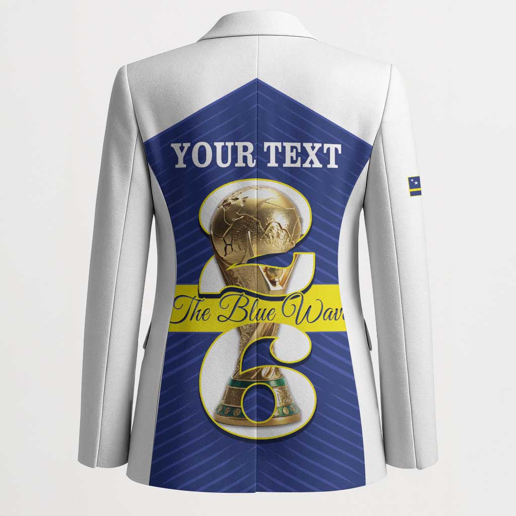 Personalized Curacao Football Blazer 2026 The Blue Wave is Rising