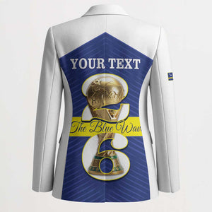 Personalized Curacao Football Blazer 2026 The Blue Wave is Rising