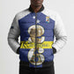 Personalized Curacao Football Bomber Puffer Jacket 2026 The Blue Wave is Rising