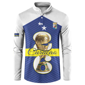 Personalized Curacao Football Button Sweatshirt 2026 The Blue Wave is Rising