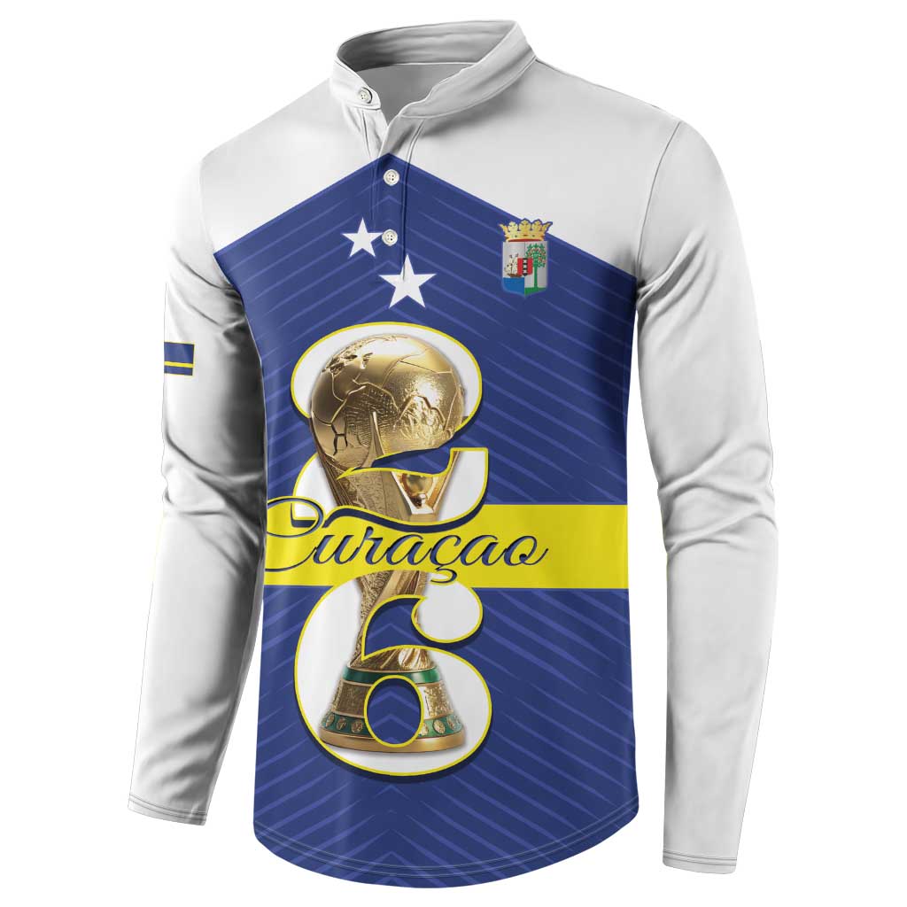 Personalized Curacao Football Button Sweatshirt 2026 The Blue Wave is Rising