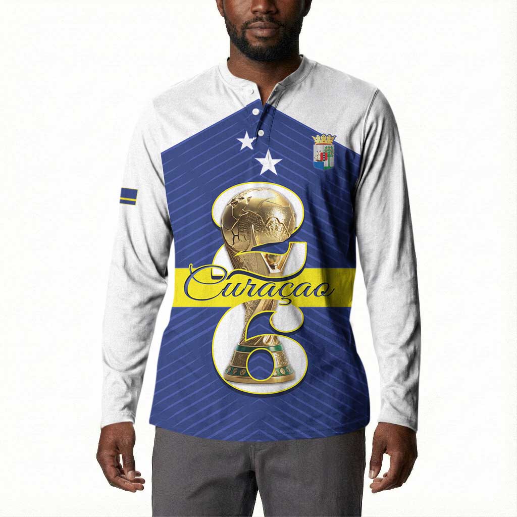 Personalized Curacao Football Button Sweatshirt 2026 The Blue Wave is Rising