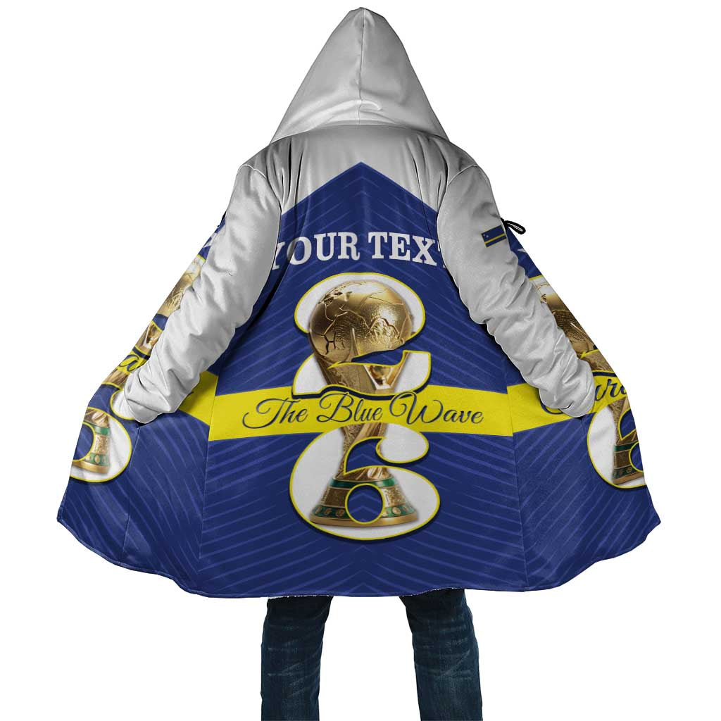 Personalized Curacao Football Cloak 2026 The Blue Wave is Rising