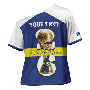 Personalized Curacao Football Cross Shoulder Shirt 2026 The Blue Wave is Rising