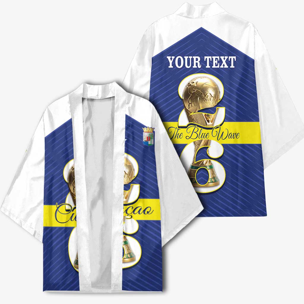 Personalized Curacao Football Kimono 2026 The Blue Wave is Rising