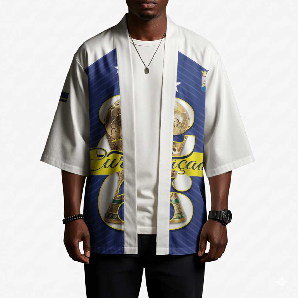 Personalized Curacao Football Kimono 2026 The Blue Wave is Rising