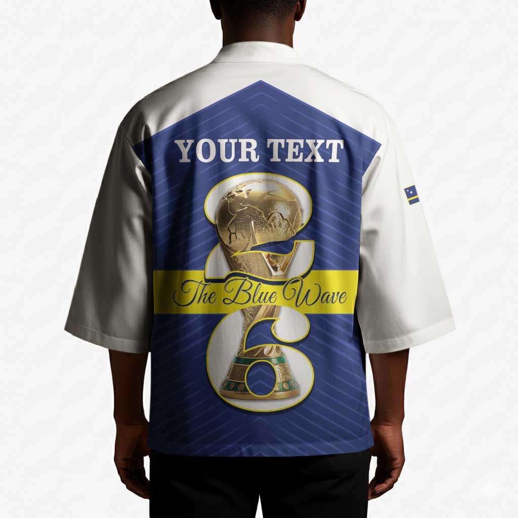 Personalized Curacao Football Kimono 2026 The Blue Wave is Rising