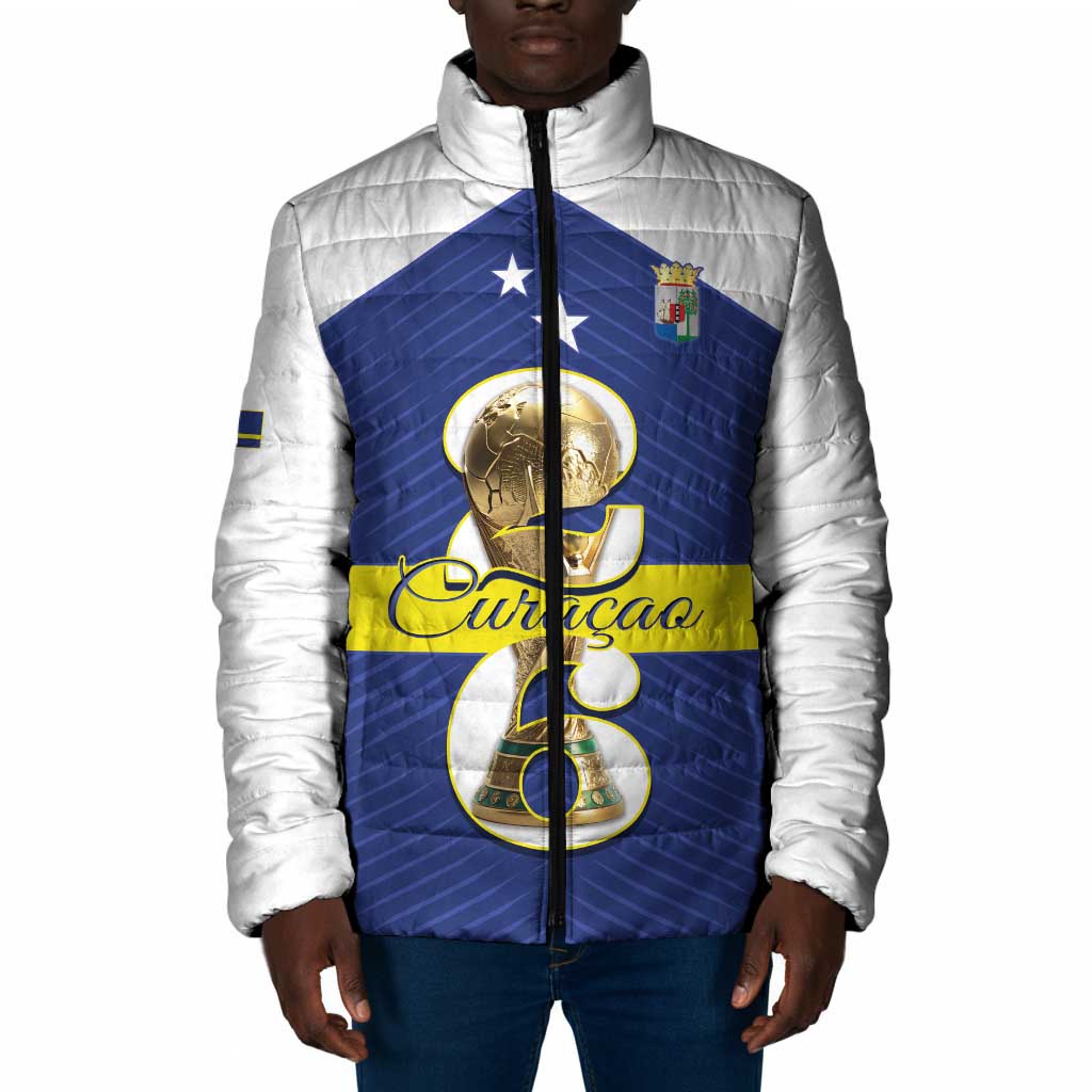 Personalized Curacao Football Padded Jacket 2026 The Blue Wave is Rising