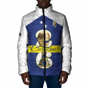 Personalized Curacao Football Padded Jacket 2026 The Blue Wave is Rising
