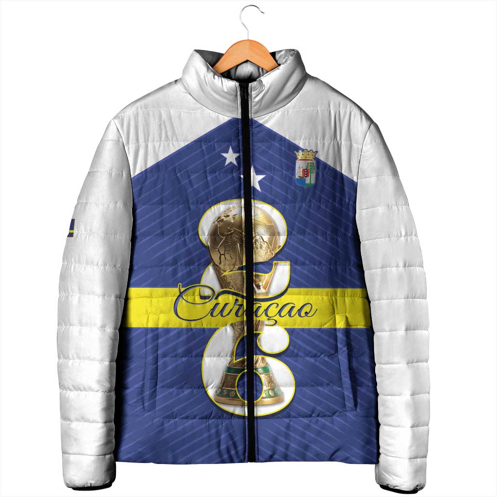 Personalized Curacao Football Padded Jacket 2026 The Blue Wave is Rising