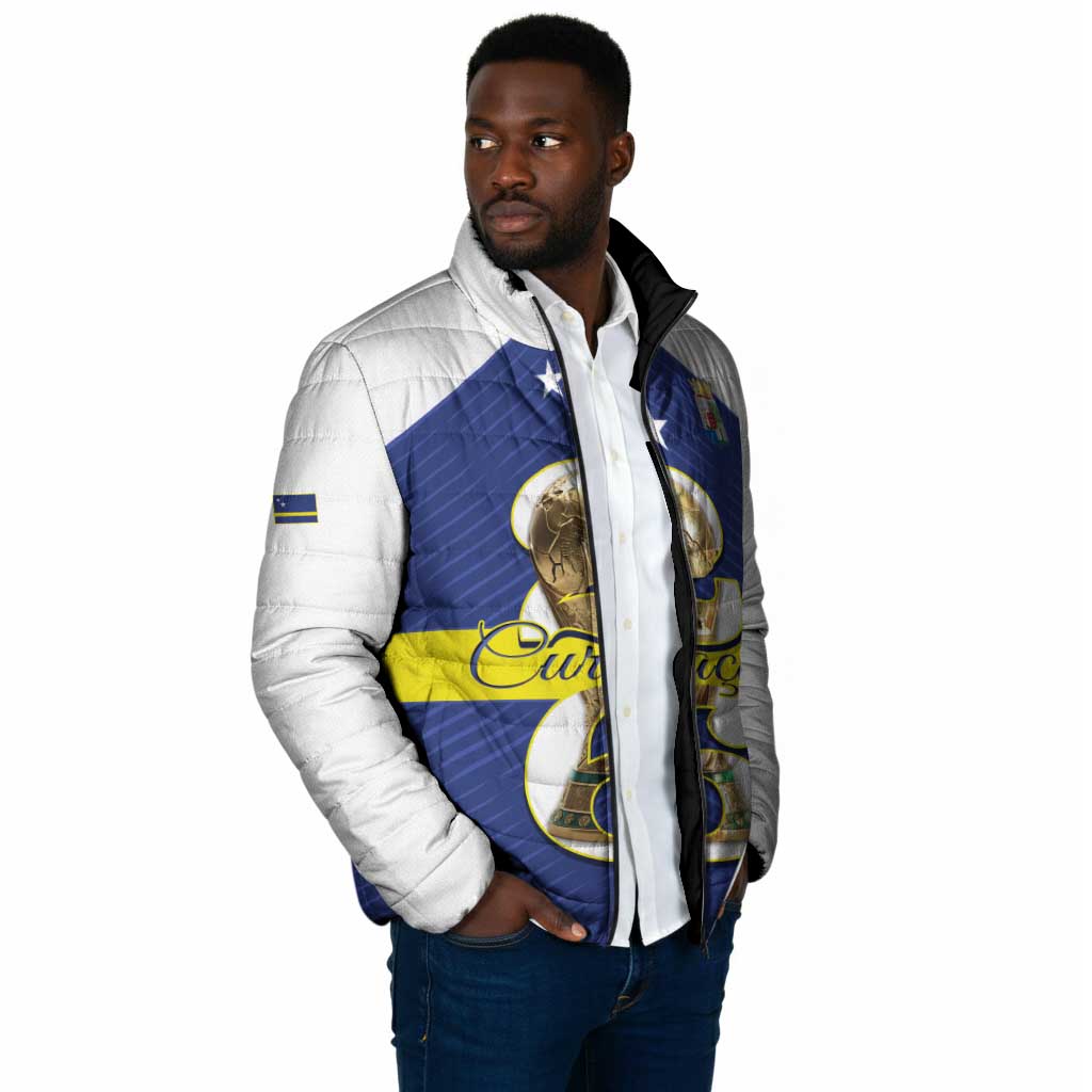Personalized Curacao Football Padded Jacket 2026 The Blue Wave is Rising