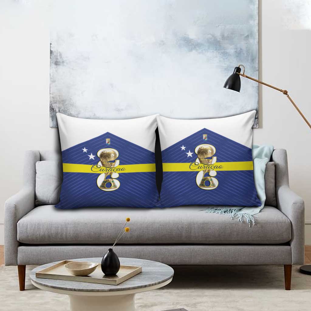 Curacao Football Pillow Cover 2026 The Blue Wave is Rising