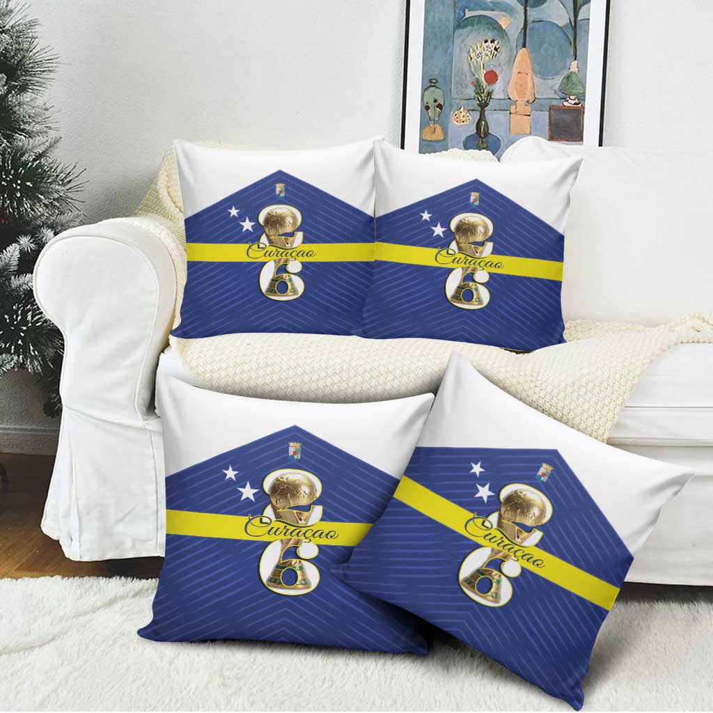 Curacao Football Pillow Cover 2026 The Blue Wave is Rising