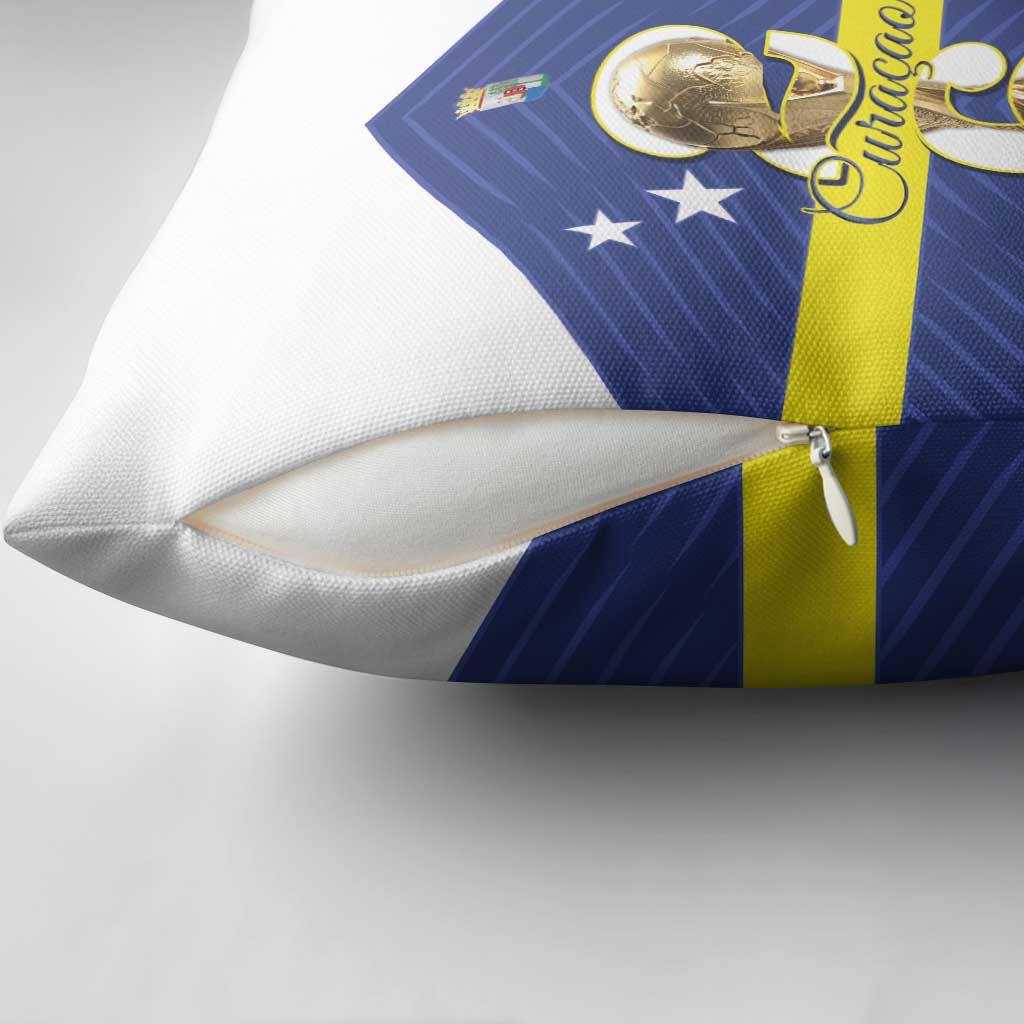 Curacao Football Pillow Cover 2026 The Blue Wave is Rising