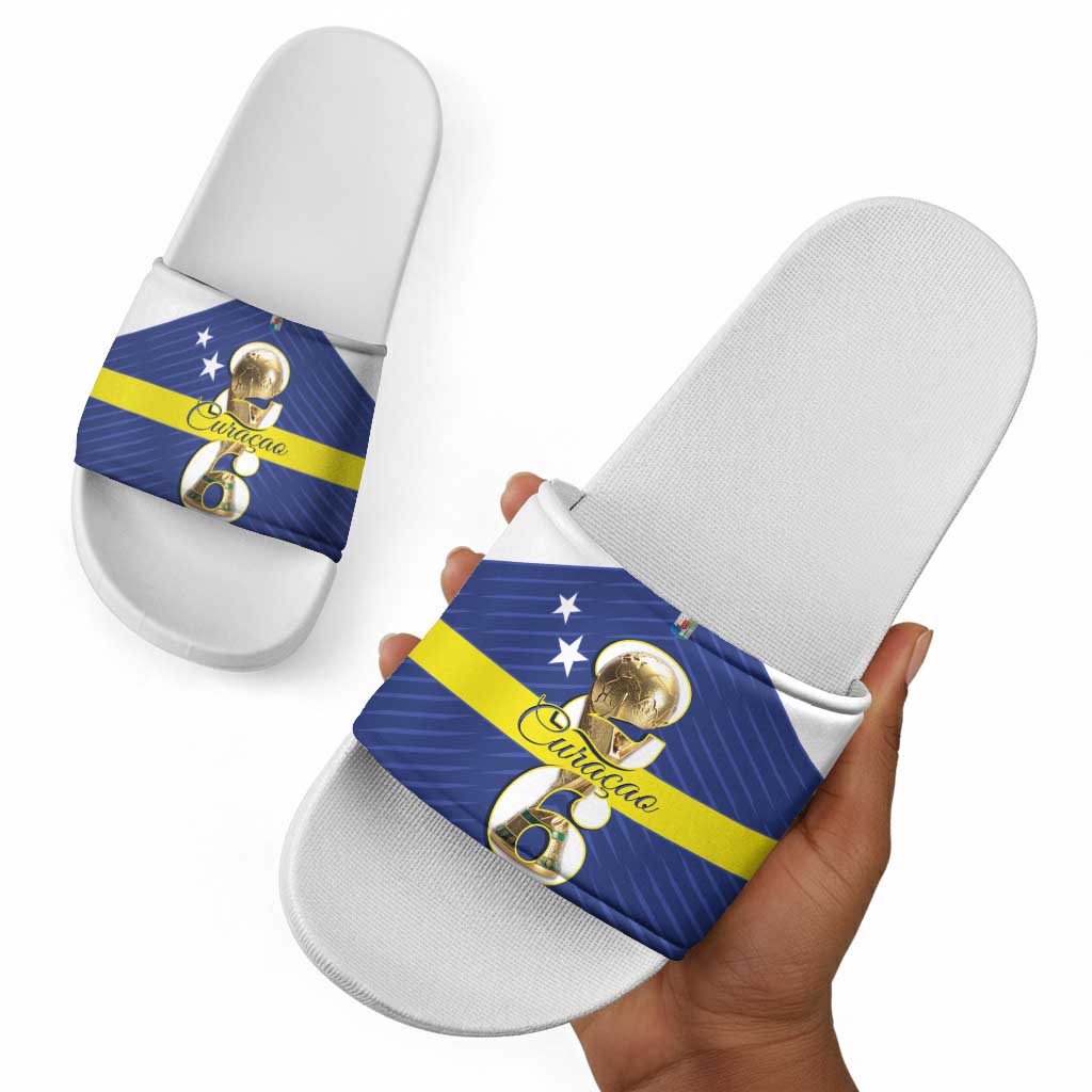 Curacao Football Slide Sandals 2026 The Blue Wave is Rising