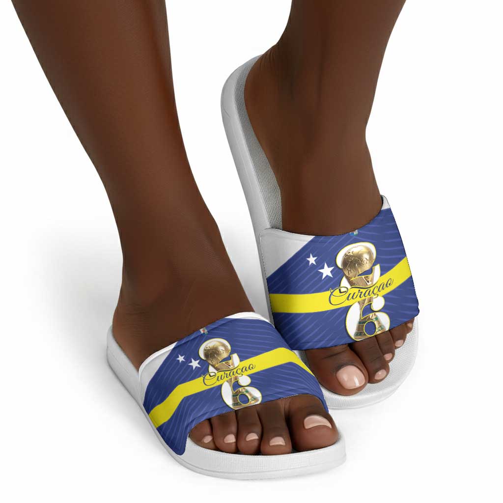 Curacao Football Slide Sandals 2026 The Blue Wave is Rising