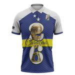 Personalized Curacao Football Zipper Polo Shirt 2026 The Blue Wave is Rising