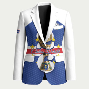 Personalized Cape Verde Football Blazer 2026 Tubaroes Azuis First-ever World Cup