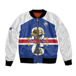 Personalized Afro Cape Verde Football Bomber Jacket 2026 Tubaroes Azuis First-ever World Cup - African Pride