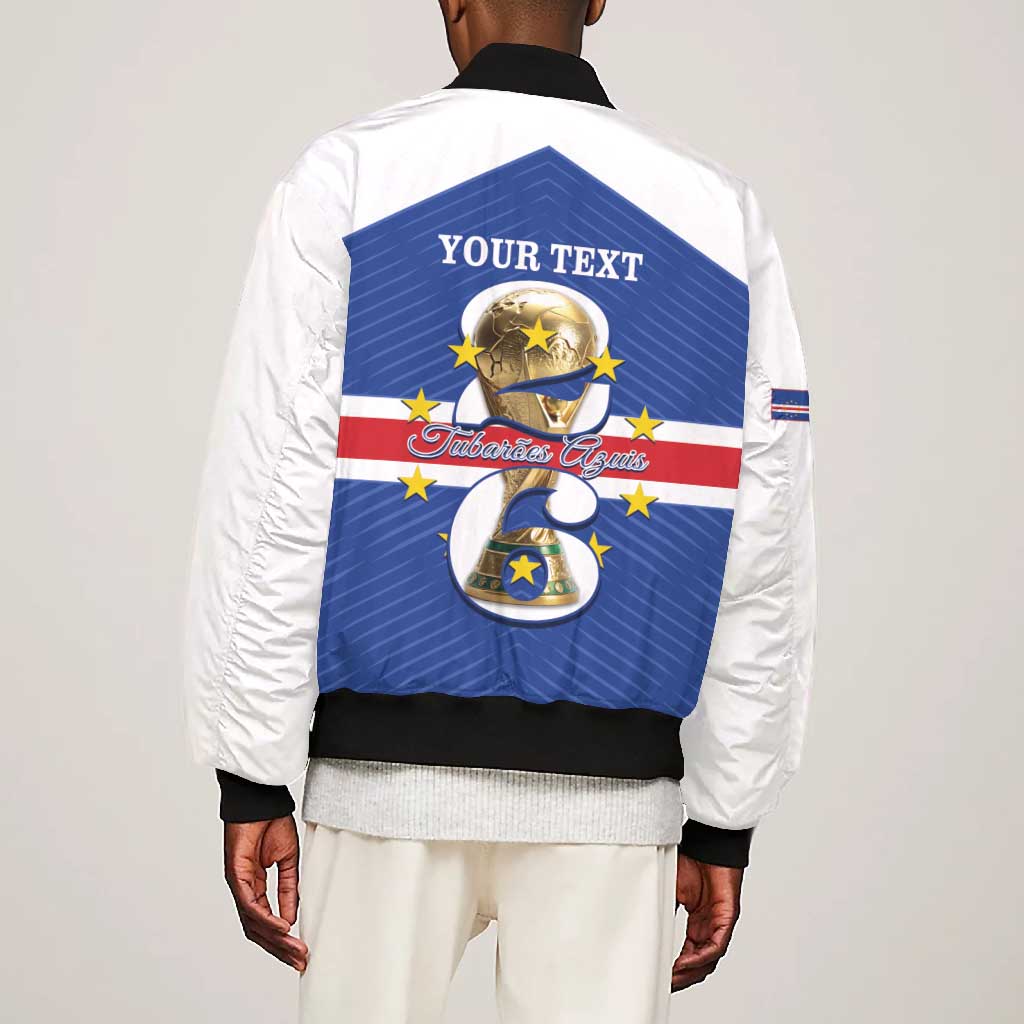 Personalized Afro Cape Verde Football Bomber Jacket 2026 Tubaroes Azuis First-ever World Cup - African Pride