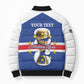 Personalized Cape Verde Football Bomber Puffer Jacket 2026 Tubaroes Azuis First-ever World Cup