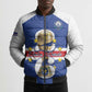 Personalized Cape Verde Football Bomber Puffer Jacket 2026 Tubaroes Azuis First-ever World Cup