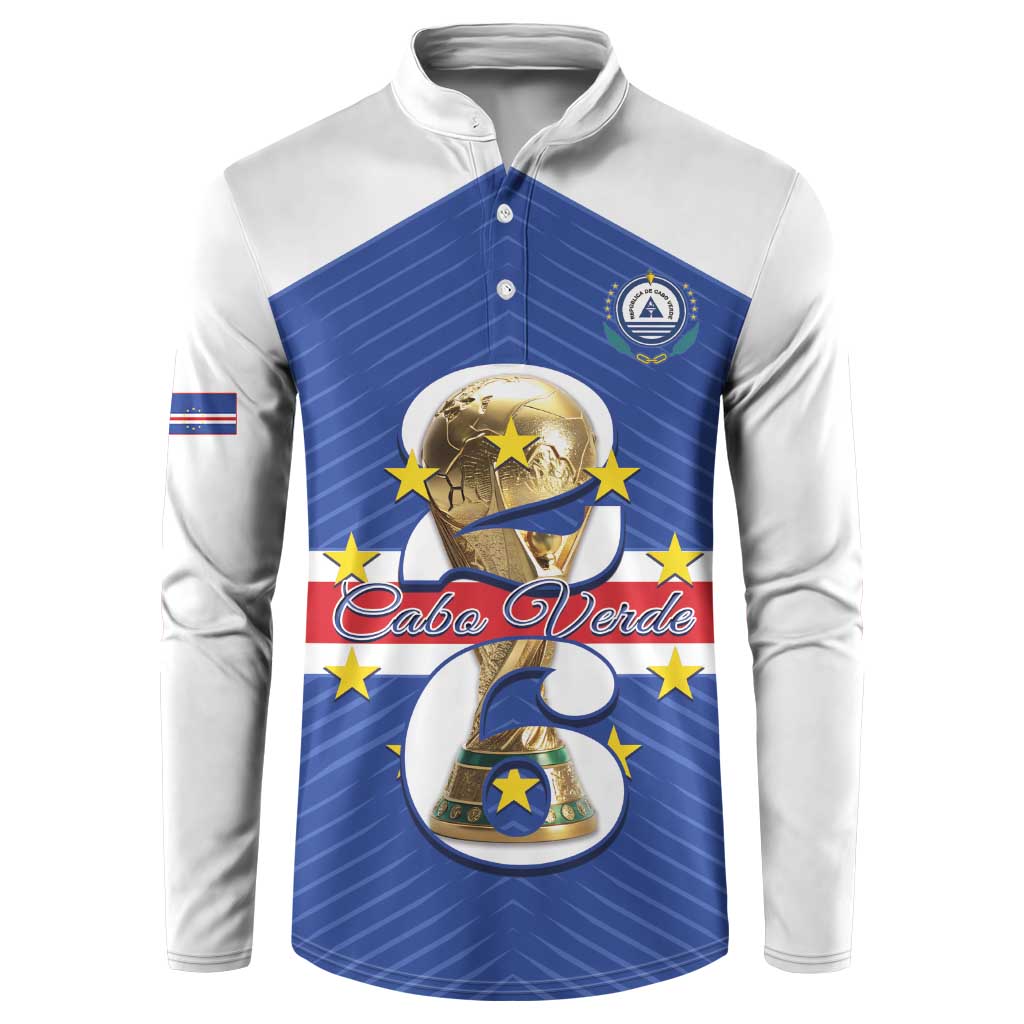 Personalized Cape Verde Football Button Sweatshirt 2026 Tubaroes Azuis First-ever World Cup