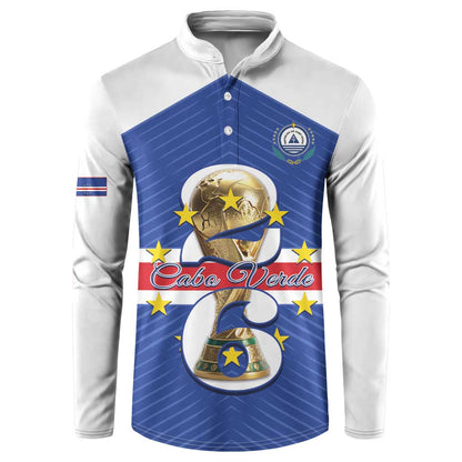 Personalized Cape Verde Football Button Sweatshirt 2026 Tubaroes Azuis First-ever World Cup