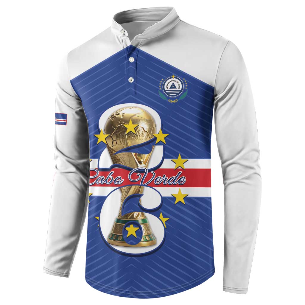 Personalized Cape Verde Football Button Sweatshirt 2026 Tubaroes Azuis First-ever World Cup