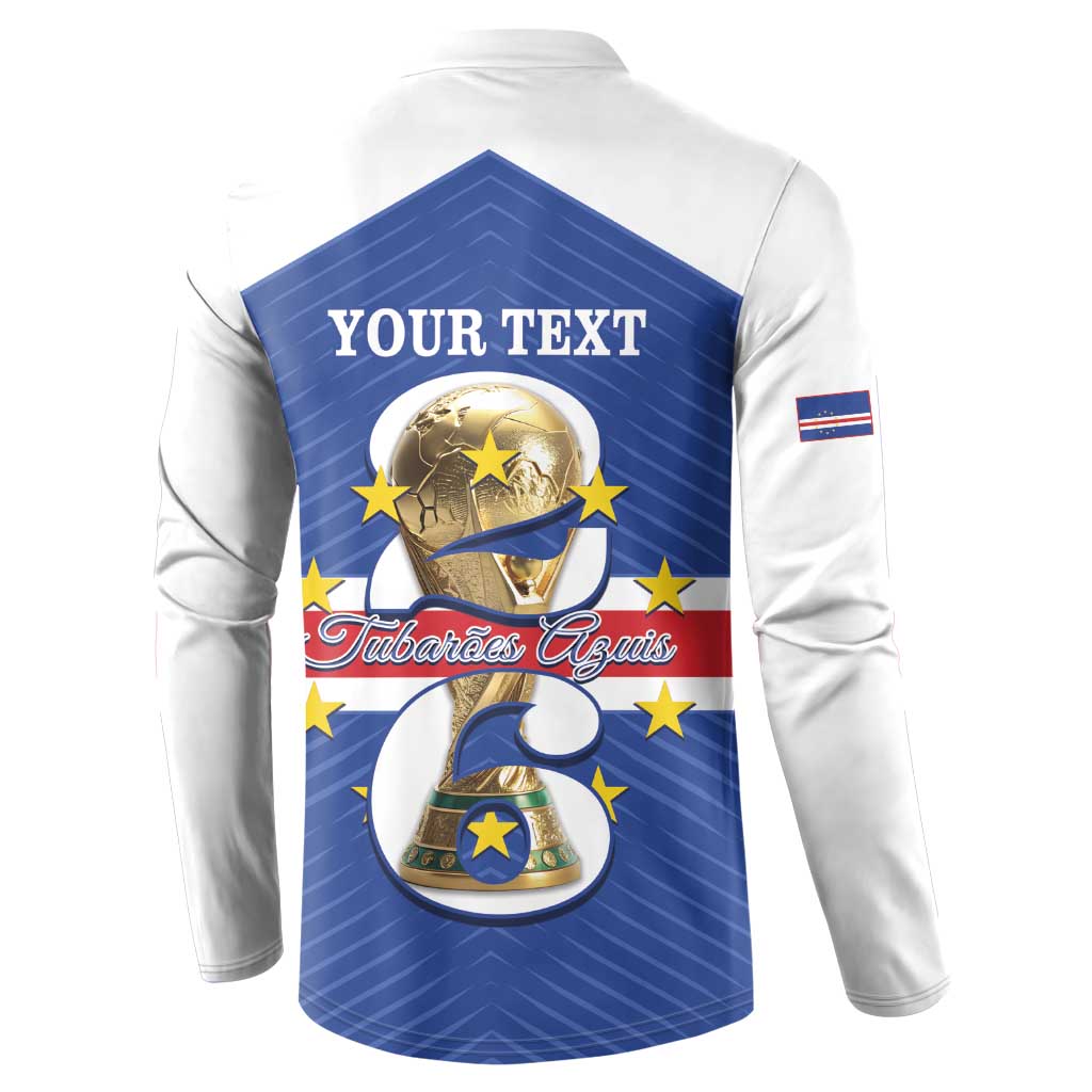 Personalized Cape Verde Football Button Sweatshirt 2026 Tubaroes Azuis First-ever World Cup